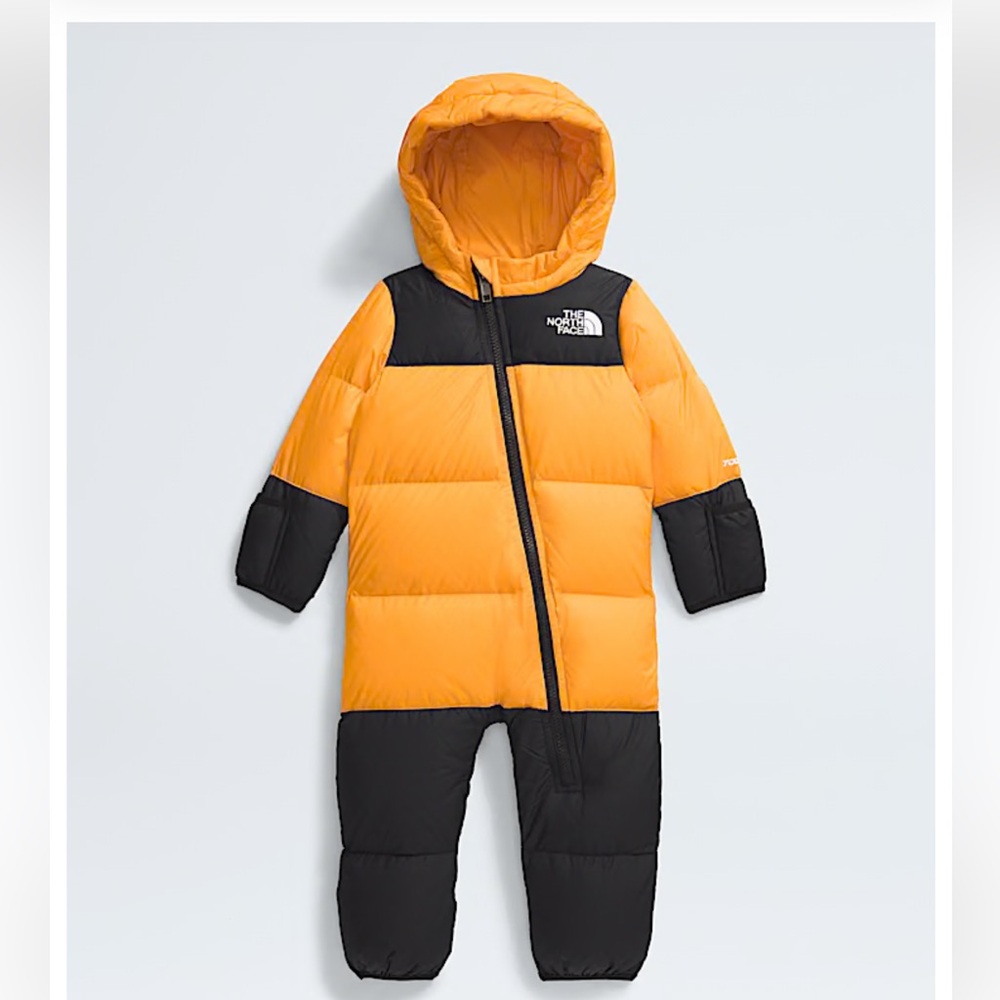 North face baby/toddler one piece onesie puffer winter jacket - 6-12M - like new